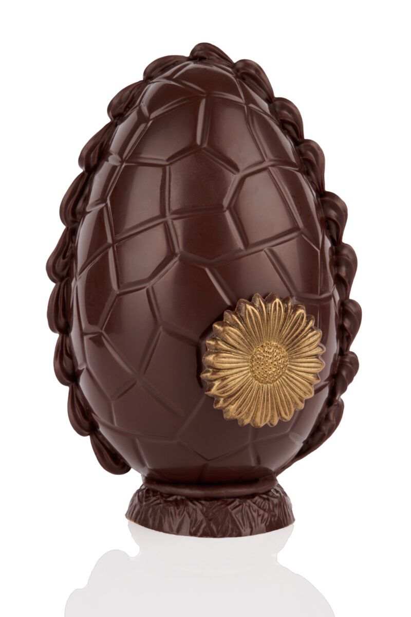 Påskeæg af mørk chokolade fra Frederiksberg Chokolade. Perfekt til påsken.